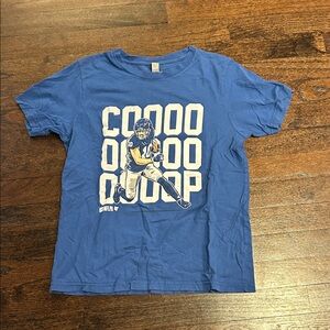 BreakingT Boys Blue Football Graphic Tee Size Large